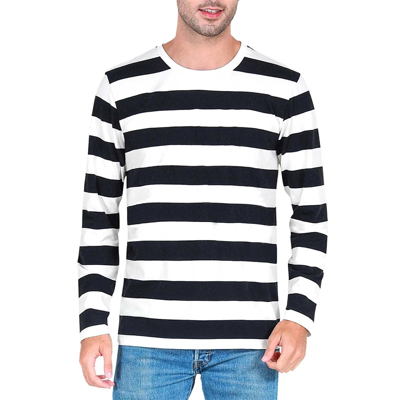 Mens Fashion Clothes - Kaos Lengan Panjang Pria dengan Motif