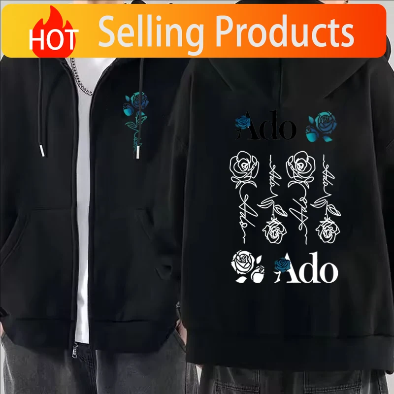 Mens Fashion Zip Up Hoodies - Hoodie Zipper Cetak Grafis Ado 2026