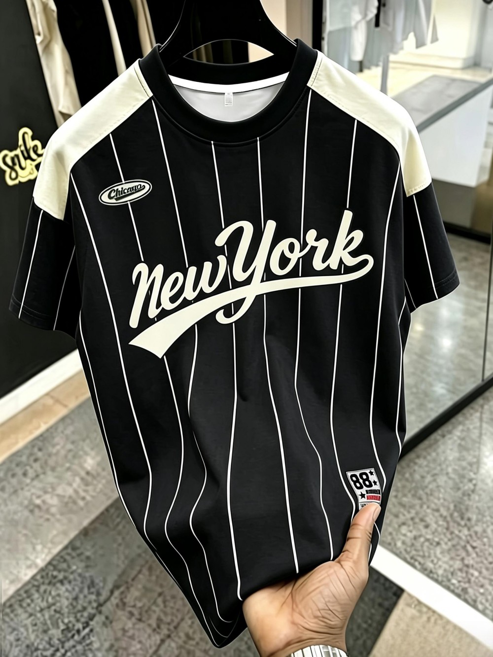 Men'S Fashion New York - Kaos oblong lengan pendek dengan desain