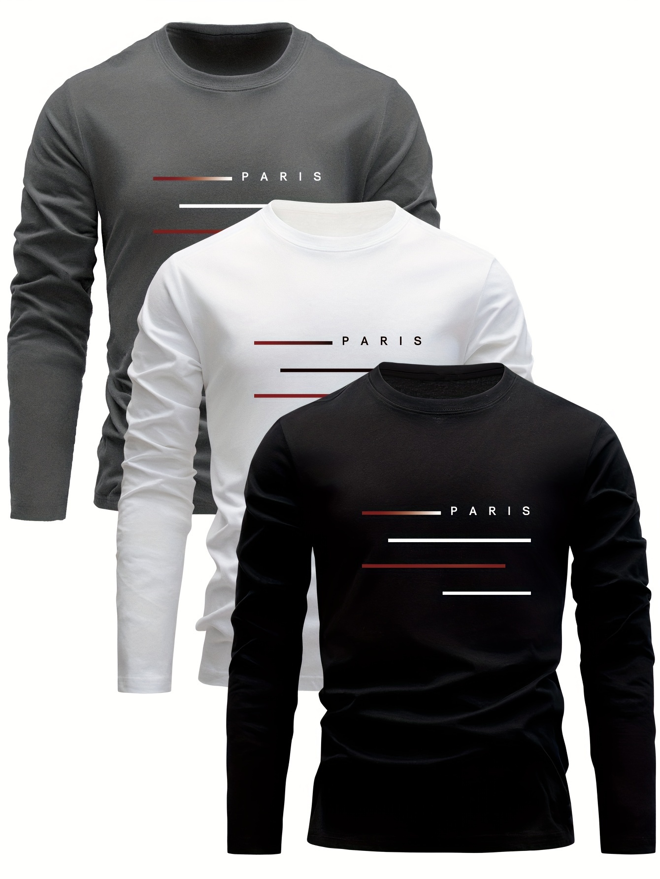 Mens Fashion Summer - Kaos oblong lengan panjang pria berbahan