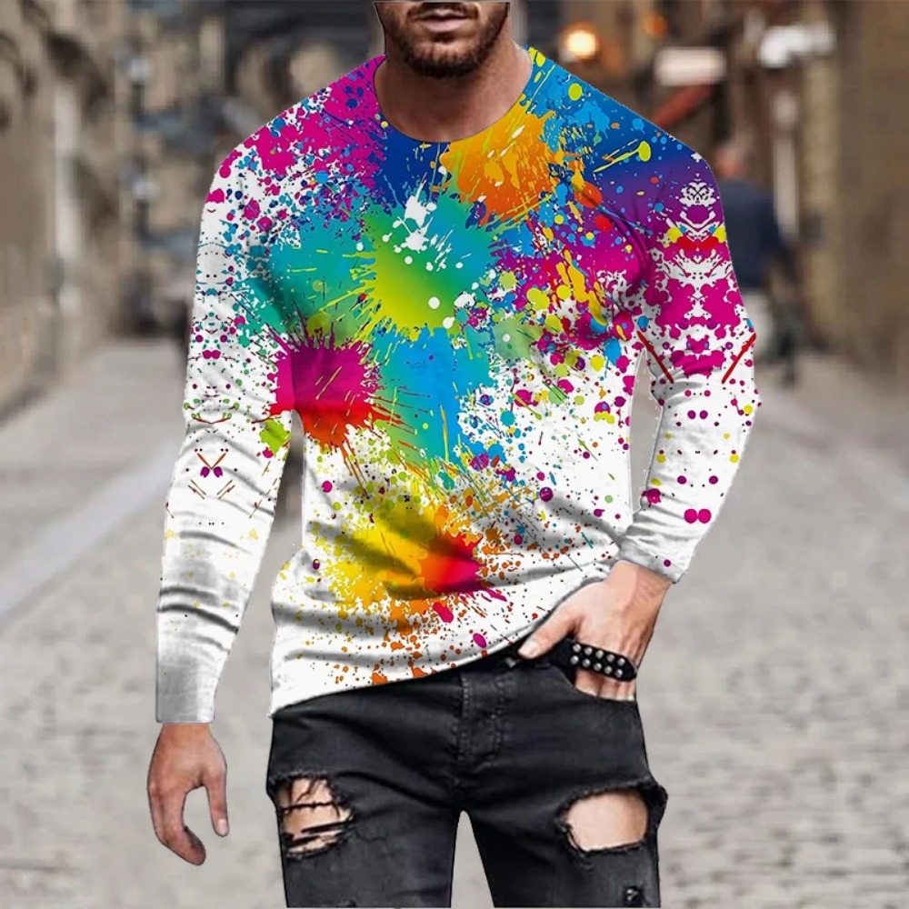Kaos Lengan Panjang Pria Motif - Men'S Fashion T Shirts ulasan dan harga