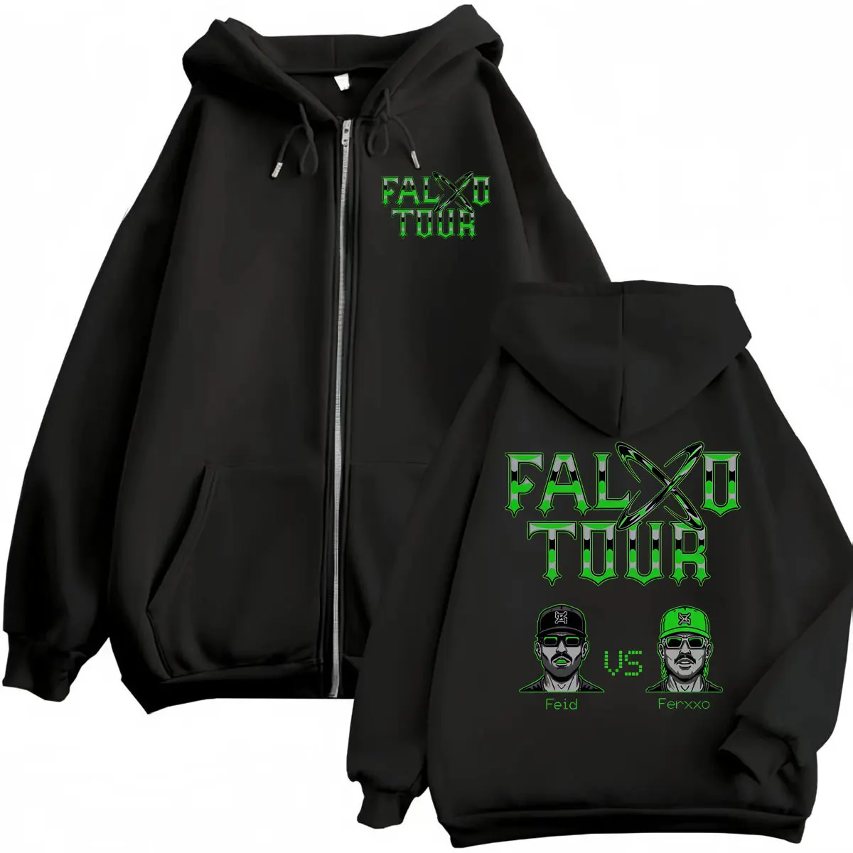 Feid Vs Ferxxo Falxxo Tour 202 - Mens Fashion Zip Up Hoodies ulasan dan harga